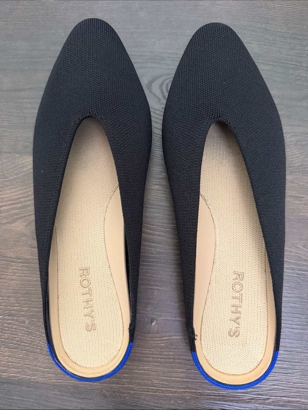 Rothy's The Almond Demi Mule Women's Size 9.5 Mules Knit Black